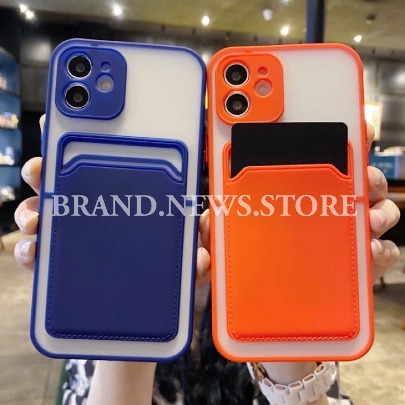 OPPO RENO 6 5G/ RENO 5F/ F19 PRO/ A94/ A83/ F9/ F9 PRO/ FUZE CASE MACARON PROTECTOR SLOT CARD/HARD/ SOFT CANDY AKRILIK/ ACRYLIC/ 001/DOMPET KARTU