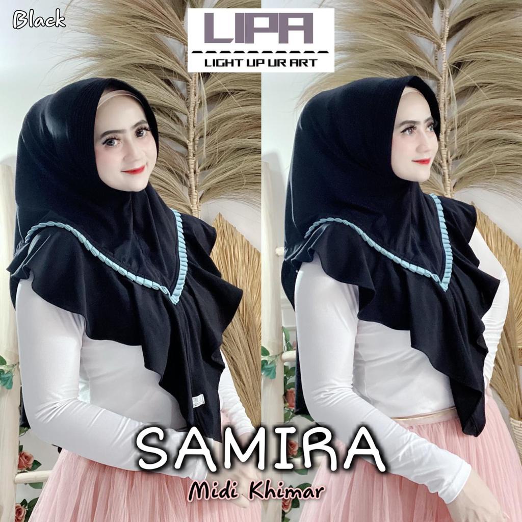 Jilbab Instan Bergo Jersey Samira Ori Lipa-HITAM