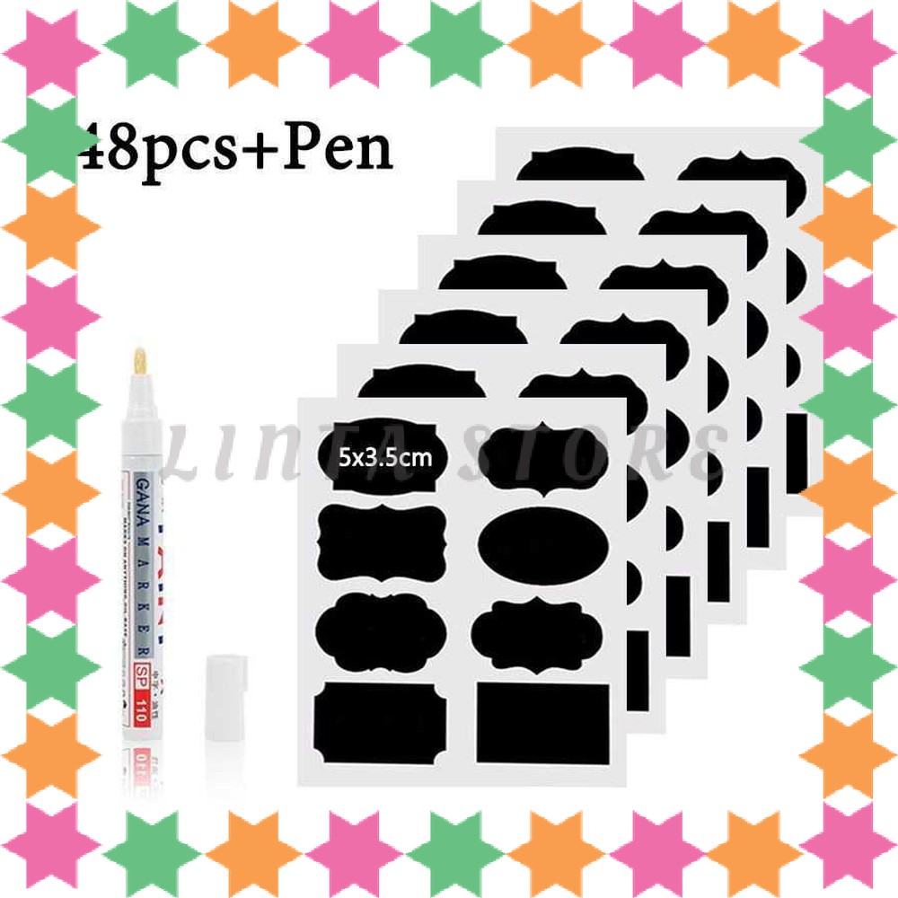 

ALLOYSEED Stiker Label Blackboard Papan Tulis Removable 5 PCS - TH002