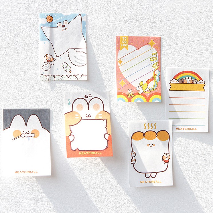 

MEATERBALL RABBIT STICKY NOTES CATATAN TEMPEL KARAKTER KELINCI