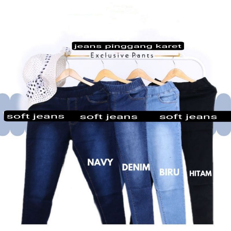 Celana Legging Jeans Karet Slimfit | Celana Legging Cewek