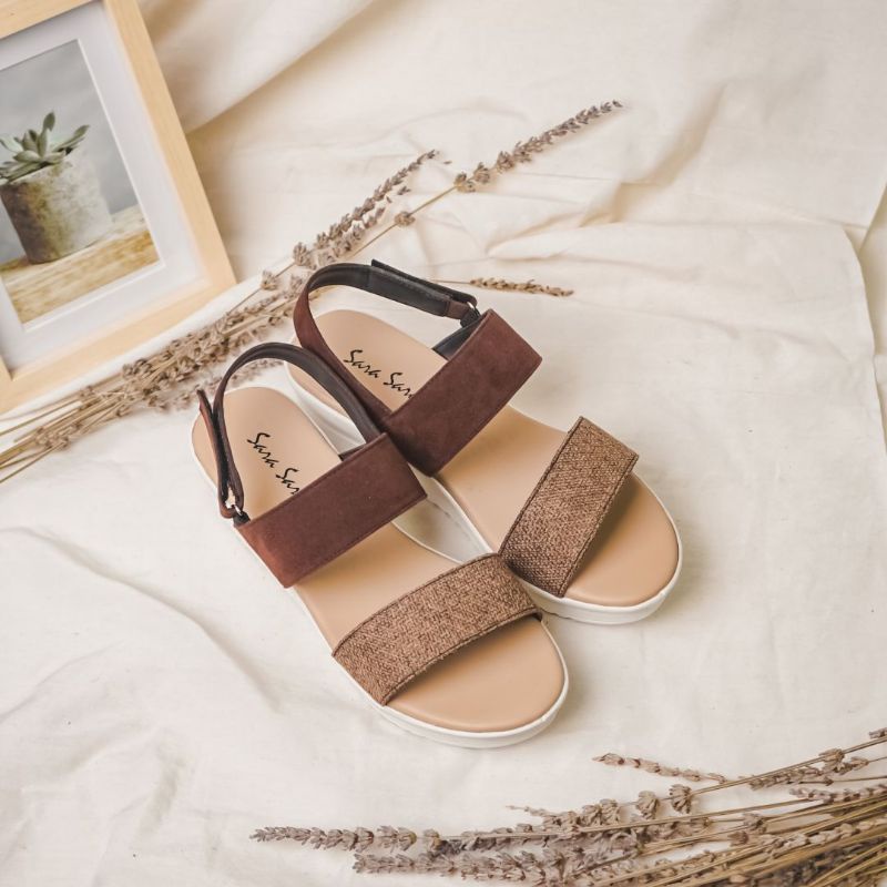 sandal wedges wanita sarasara bellina/sendal sarasara bellina wedges