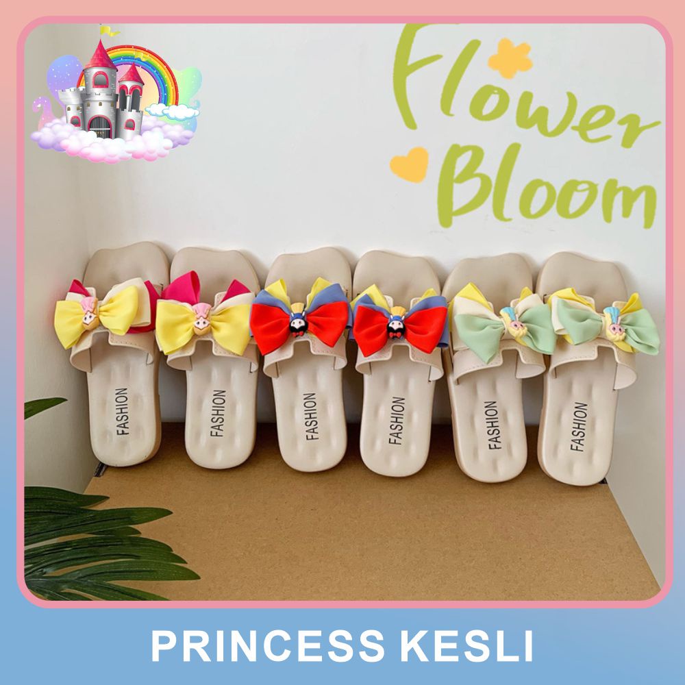 [PRINCESS KESLI] SIZE(24-31) Sepatu Sandal FROZEN/SNOW WHTE Anak perempuan 3-10tahun, sendal cute anak cewe import/slippers pita fashion