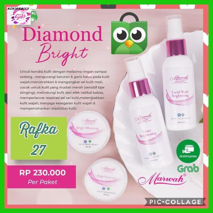 

Tekapwajah- Diamond Bright Marwah Skincare Halal & Bpom - Bright Teatree -Asliii.