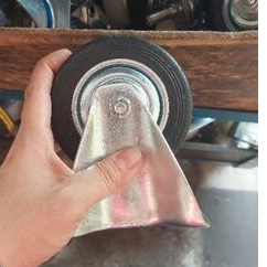 roda karet 5inch mati /roda troli karet/roda karet hitam