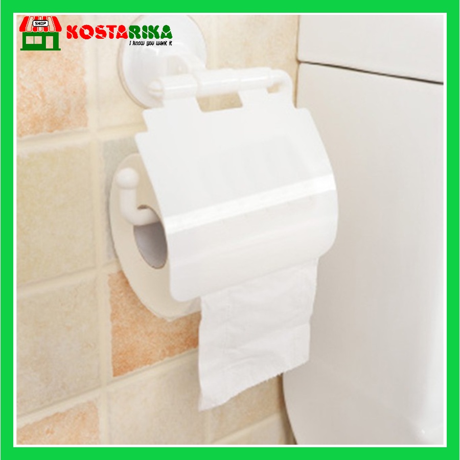 KOSTARIKA Tempat Tisu TISSUE GULUNG Toilet Roll Kamar Mandi WC Toilet Roll Tissue Vacuum Dinding