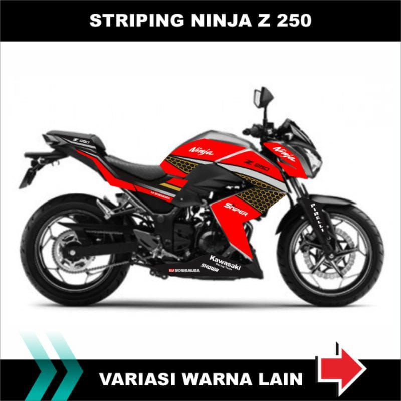 Striping Ninja Z250/ Stiker List body Ninja Z250 kenji