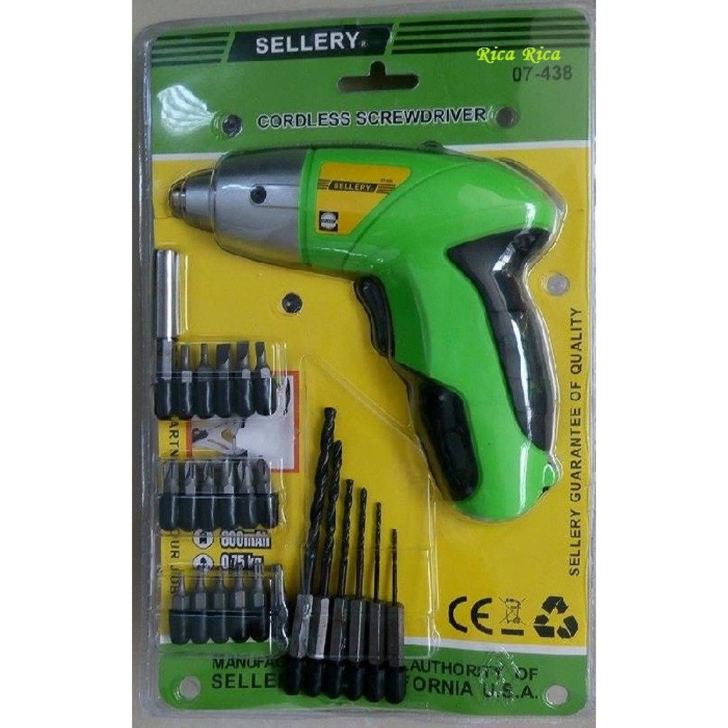 Jual Mesin Bor Tangan TANPA KABEL Charger Sellery promo Diskon