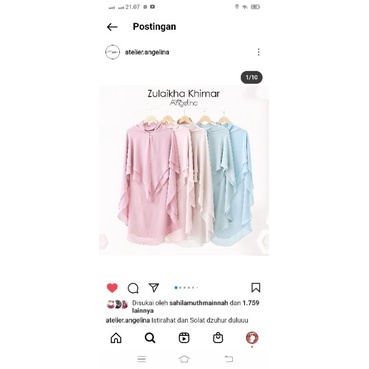 Zulaikha khimar size M dusty pink