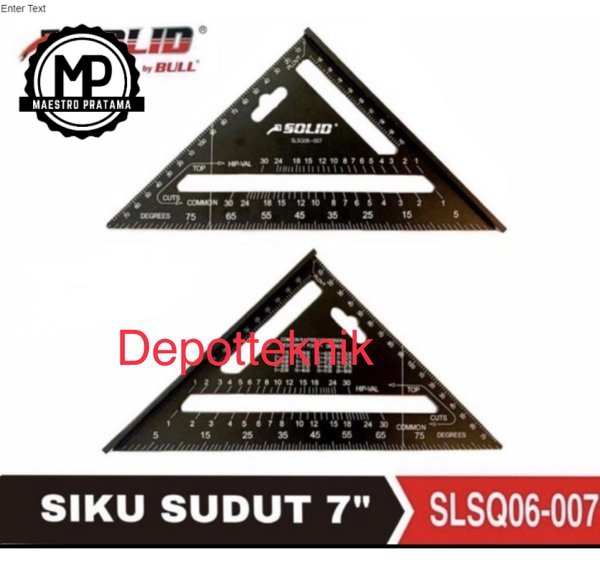 

BARU Siku sudut segitiga 7 inch SOLID SLSQ06-007 penggaris