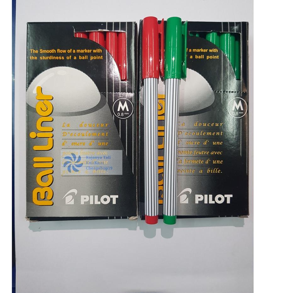 

➴e7 Ready Stock PULPEN PILOT BALLINER / Merah / Hijau / Pena 97 ≛