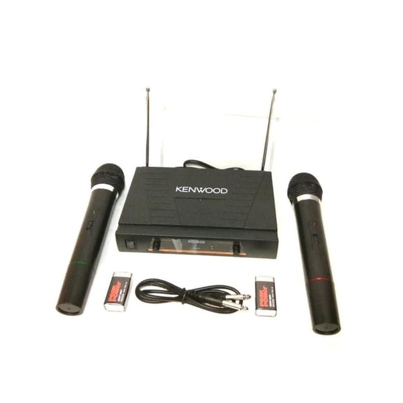 Mic Wireless Double Kenwood KD-606 Microphone / Mik Tanpa Kabel