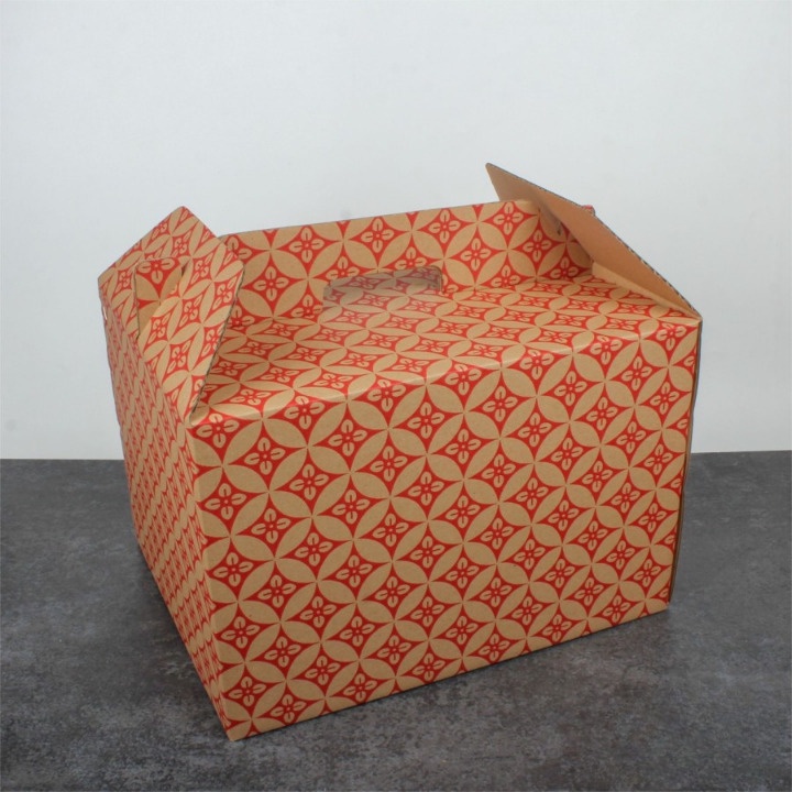 

kardus jinjing motif coklat batik dus karton packaging kotak kado jumbo box tenteng ukuran 34x26x23 cm