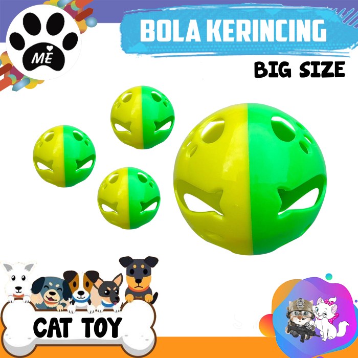 Mainan Kucing Bola Kerincing &quot;BOLA BIG SIZE 9cm&quot; Cat Toys