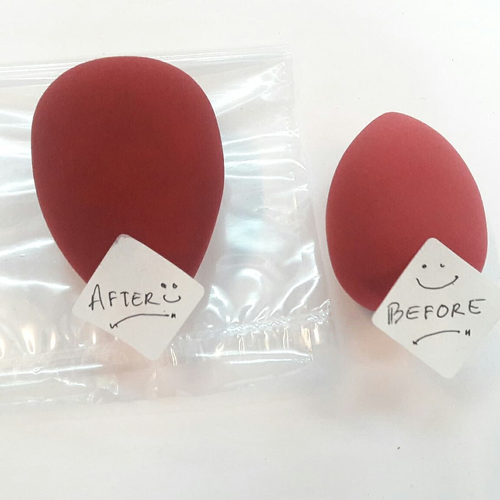 MAKEUP SPONGE PUFF / SPON TELOR / SPON GUCI - NGEMBANG and LEMBUT / KEMASAN MIKA KOTAK