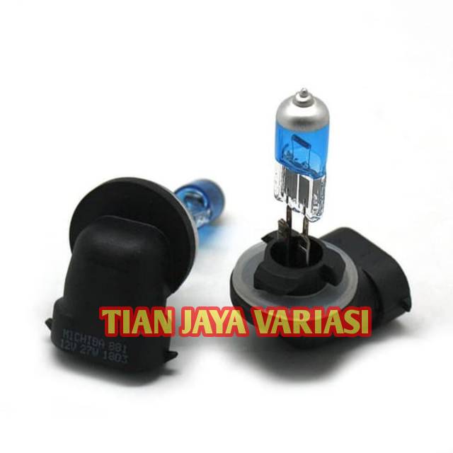 Bohlam Halogen Mobil MICHIBA 881 Boklam Xenon H27 Soket Siku Berkualitas - Putih