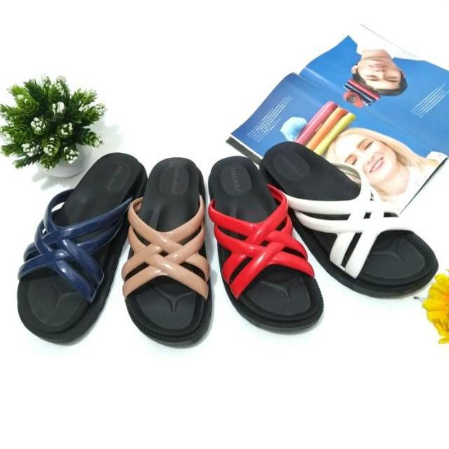 SANDAL KARET | SANDAL MURAH | SANDAL CEWEK | Sandal Karet Silang