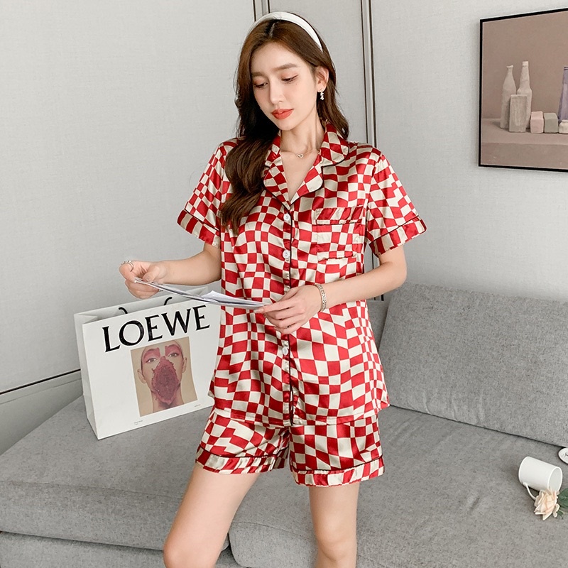 SD Piyama Satin Lengan Pendek Celana Pendek Import Quality-8