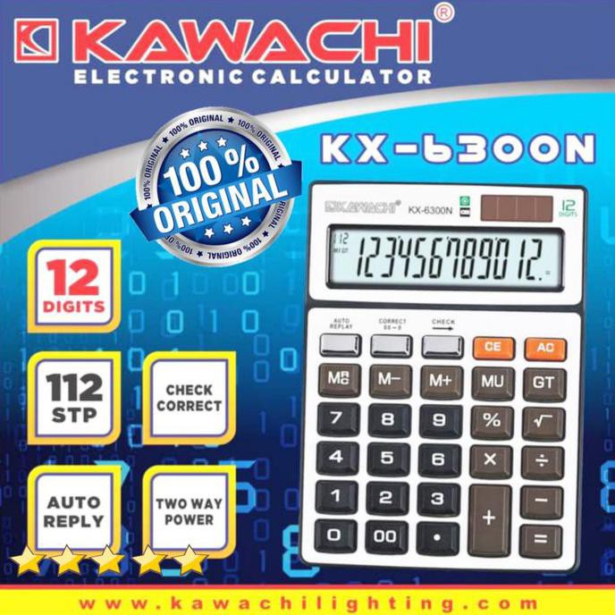 

Kx-6300N Kalkulator Kawachi 12 Digit Auto Reply Check Correct Kx6300N Sin-Ter51 Segera Beli