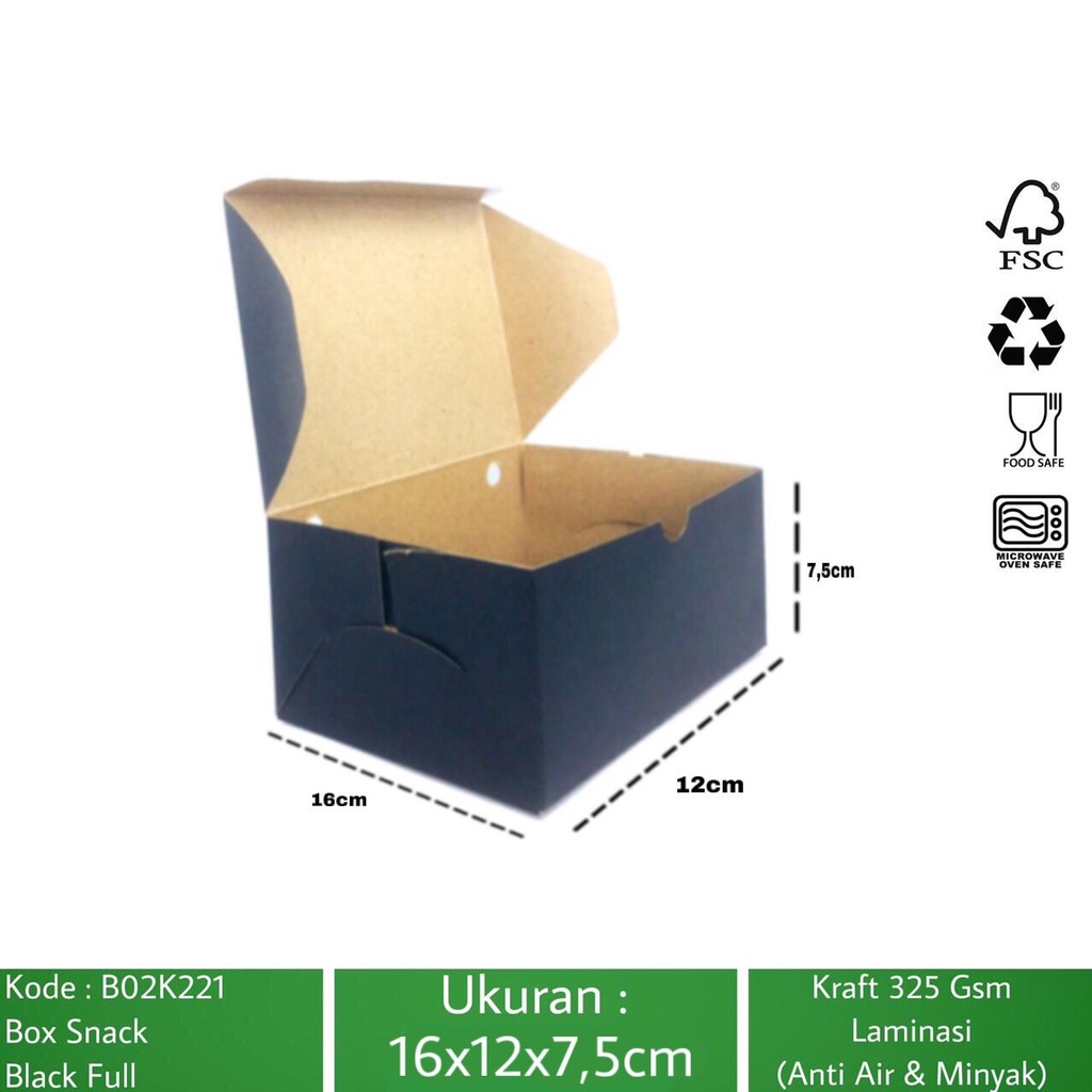 Box Snack Snack Box 16X12 Bahan 290 Gsm (B2K221-Laminasi)