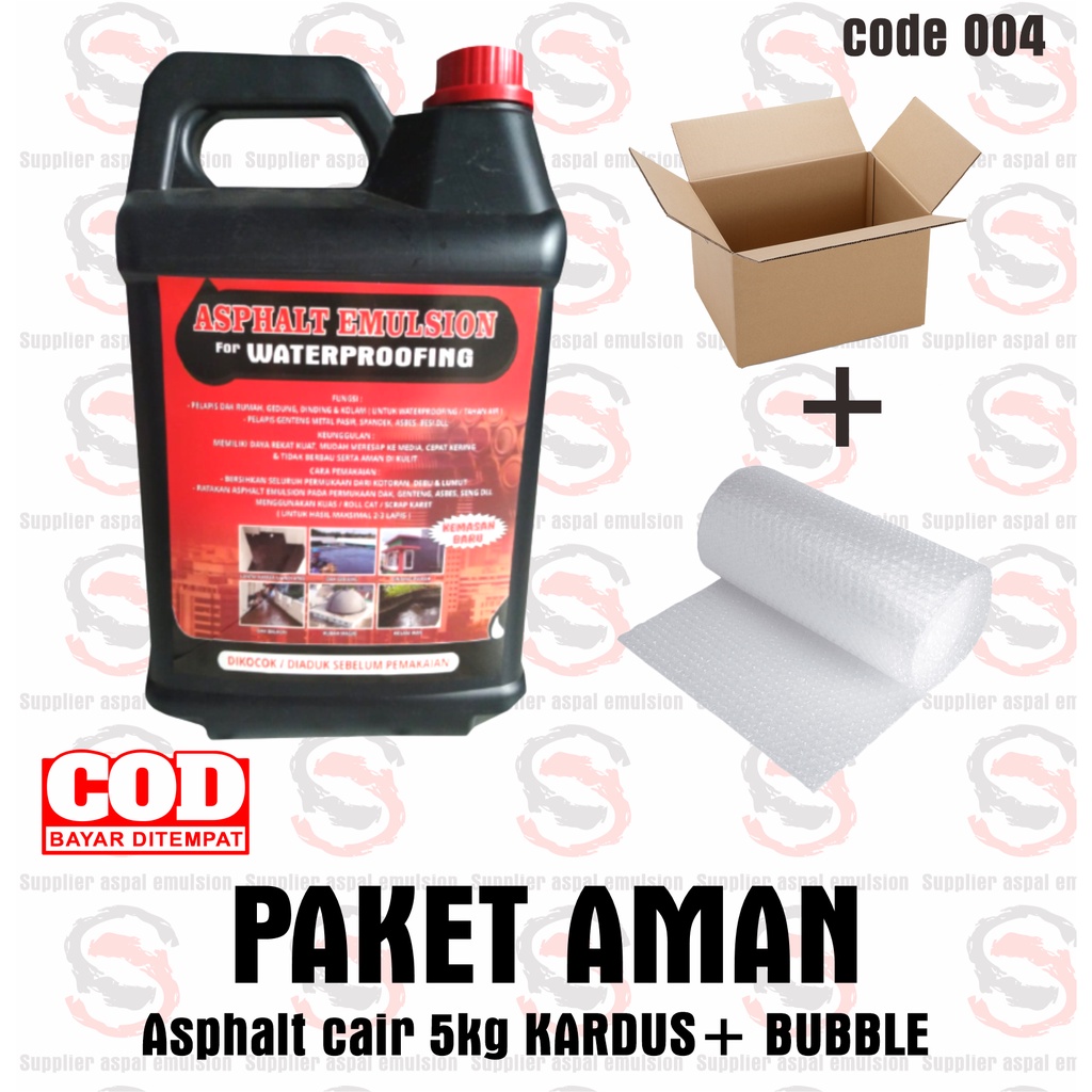 ASPAL CAIR 5 KG KHUSUS KARGO + PACKING AMAN KARDUS + EXTRA BUBBLE