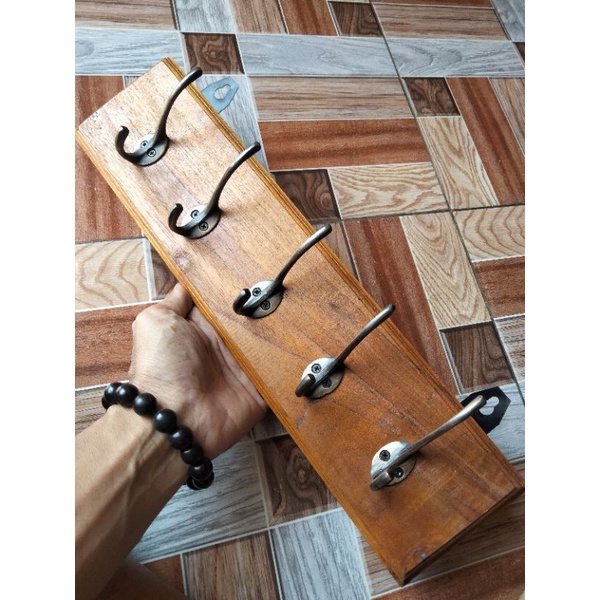 Kapstok gantungan baju kayu jati Kuningan antik