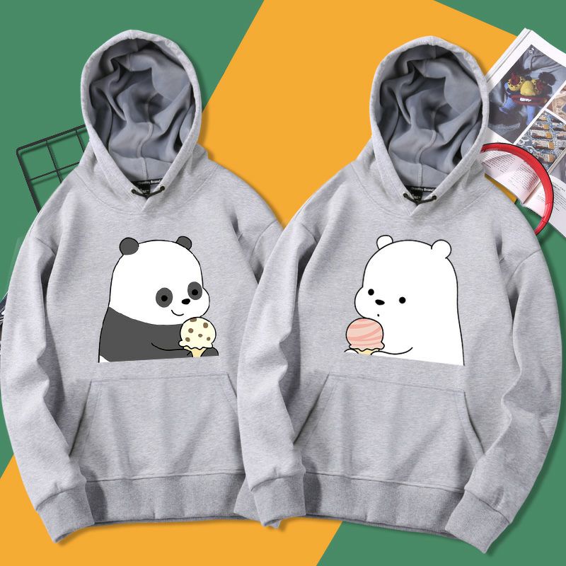 S - XXXXXL(6XL) Hoodie CUTE BEARS Jaket Ice Bear BIGSIZE OVERSIZE Sweater Sweatshirts Panda We Bare Bears Couple Cartoon Pria Wanita 6XL 5XL 4XL 3XL 2XL XL L M S