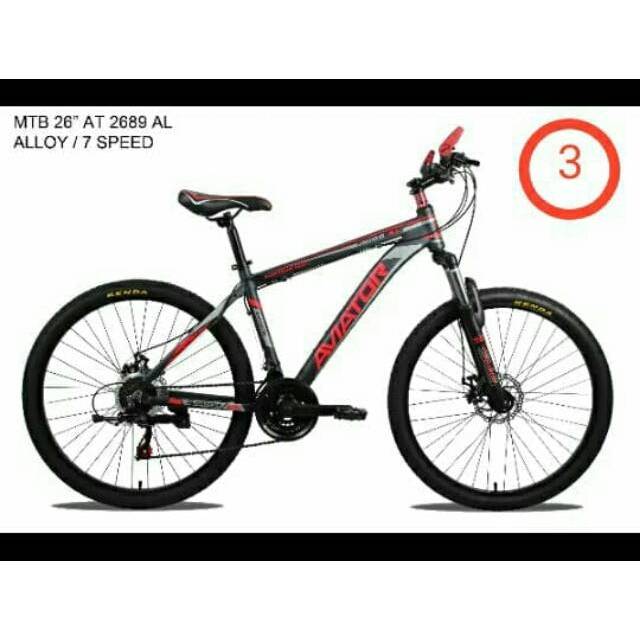 Sepeda Gunung MTB Pacific Aviator AT 2689 AL Ukuran 26 Inci Termurah Promo Gratis dan Ongkir Murah