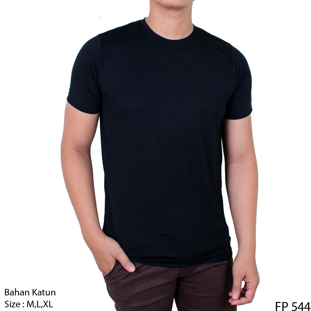 T-shirt Polos Pres / Baju Kaos Distro Pria Wanita Hitam Putih Pendek Slimfit