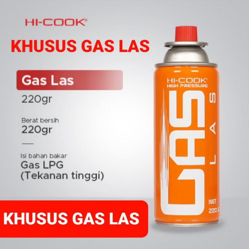 GAS LAS KALENG HICOOK GAS LAS HI-COOK ORANGE HI COOK OREN  Hicook orange buat gas las