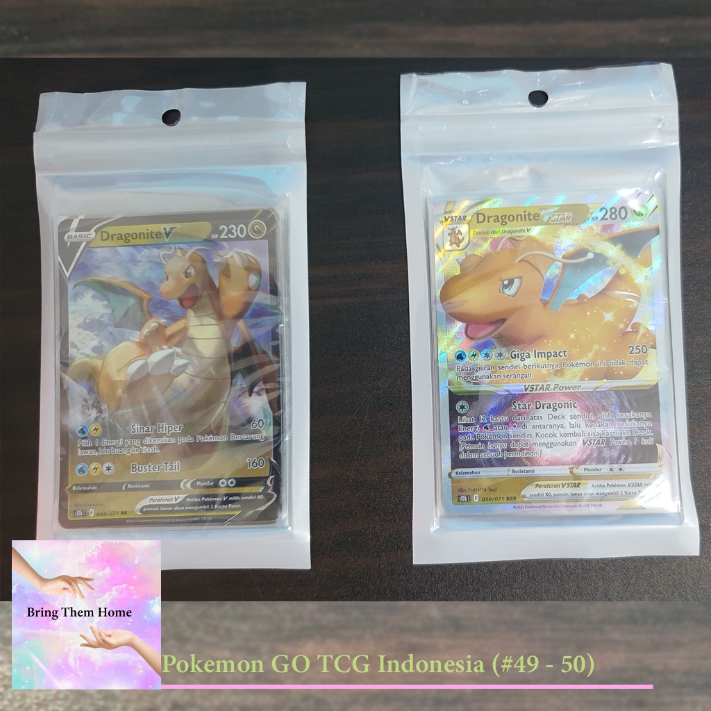 Pokemon GO TCG Indonesia Dragonite v & Dragonite Vstar no#49 & 50