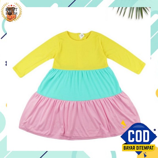 Gamis Anak Crinkle Pom Pom Set Hijab, 6 - 10 Tahun Ready Cimoy Ori Gamis Anak Set Jilbab - Set Pakai