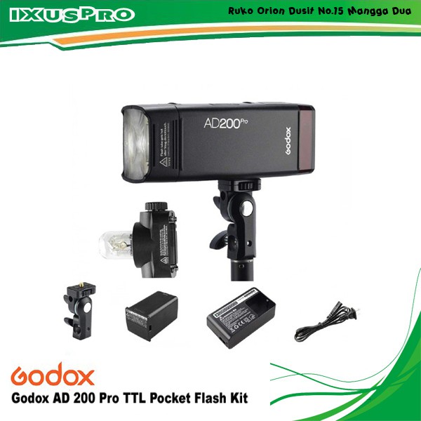 Flash gun Godox AD200 PRO TTL studio strobe - Godox AD 200