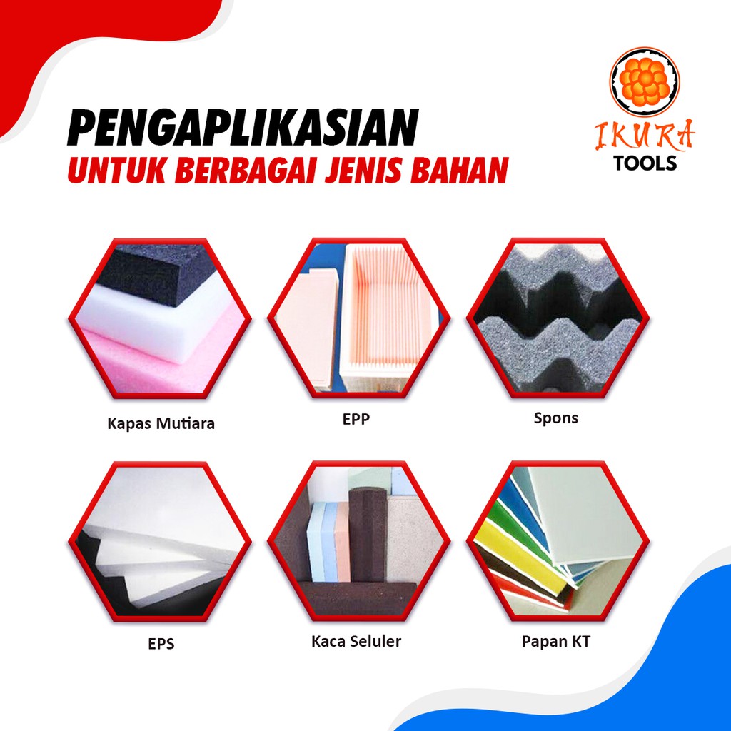 IKURA Alat Pemotong Gabus 3 in 1 - Styrofoam Cutter - Potong Gabus