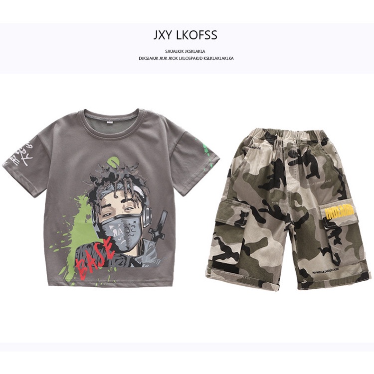 Baju Anak Laki Laki Setelan Remaja Fashion Boyset  Army JITSU Teenager Korean Style Import-1