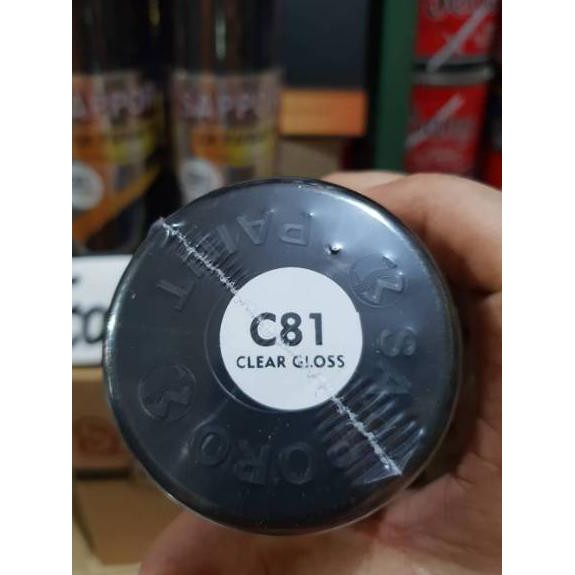 

(Tren terbaru) C81 Ultimate Clear glossy kilap gloss bening -- sapporo spray paint cat semprot aeros