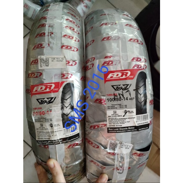 sepasang ban tubles depan belakang Fdr all new vario 125 150 led