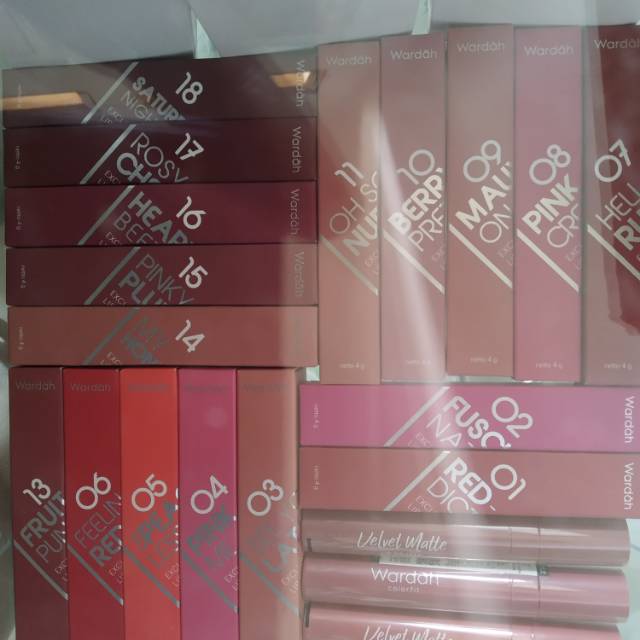 WARDAH exclusive matte lip cream 18 warna