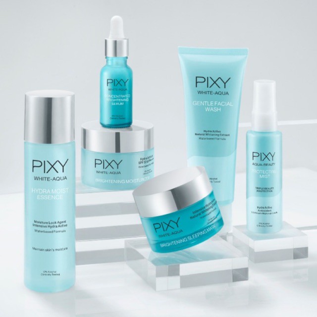 PIXY White Aqua Series | Facial Wash Day Night Essence Pixy Face Mist by AILIN