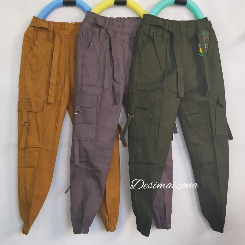 JOGGER CARGO ANAK,MATT:KATUN TUWIL/SIZE:26 PERKIRAAN USIA 9-10 TAHUN.