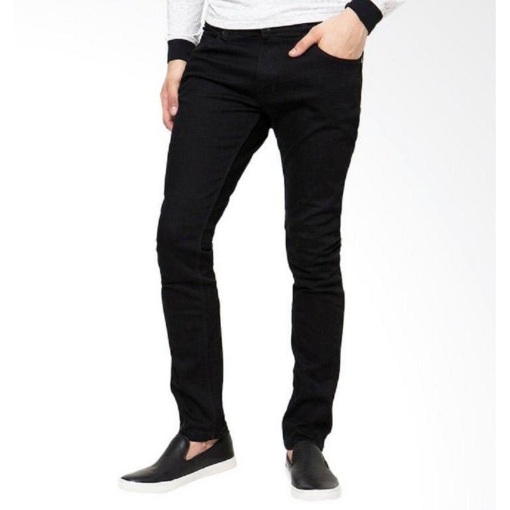 Termurah Celana Jeans Hitam Skinny / Slimfit Panjang Pria - Dc - Levis - Lois - Promo Bulan Ini