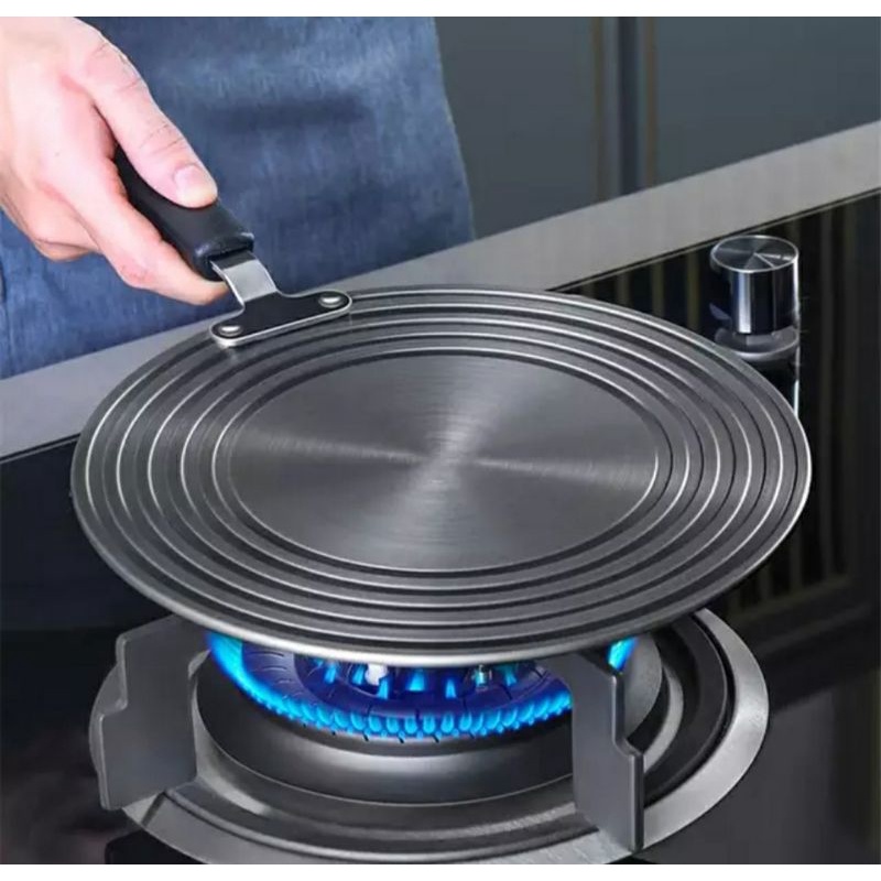PLAT DIFFUSER KONDUKSI WITH HANDLE - ALAS KOMPOR ANTI GOSONG+ GAGANG