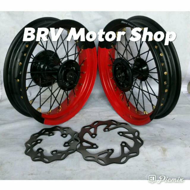 Velg Super Moto Klx Bf Klx L Klx S Klx G D Tracker 150 Velg 250-17  300-17 Siap Pasang Velg Ring 17