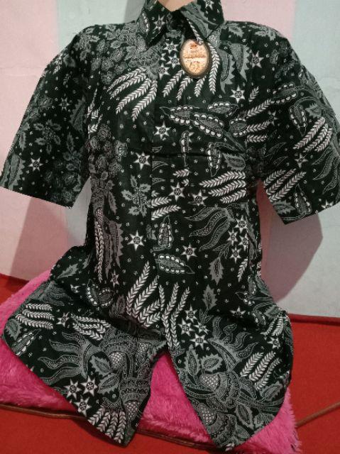 Bswart Batik Hrb026 Kenongo Hem Pendek Padi Pekalongan M L Xl Batik