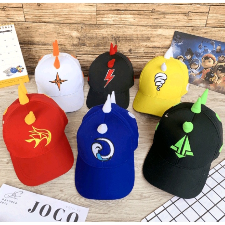 Topi Anak Boboiboy Laki laki dan perempuan usia 3-7 tahun - Topi Anak Baseball Laki Laki Motif Karakter Lucu Usia 2 3 4 5 Tahun Topi Anak Logo Bordir Model Kekinian