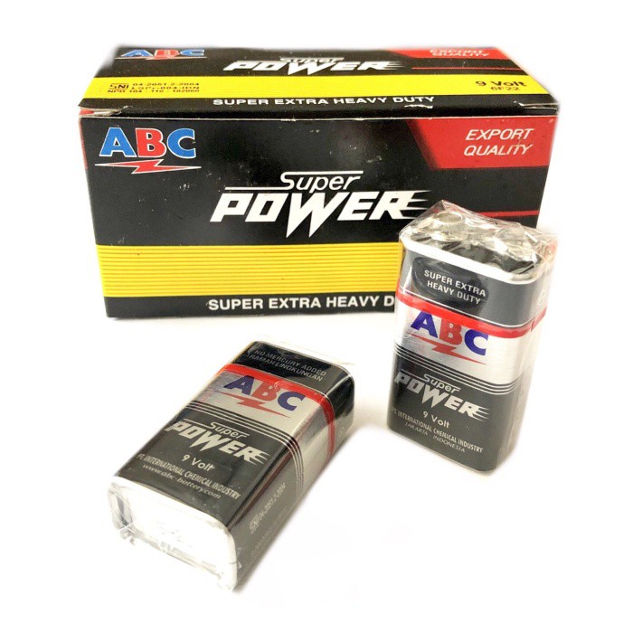 Baterai / Battery Kotak 9 Volt Merk ABC Super Power