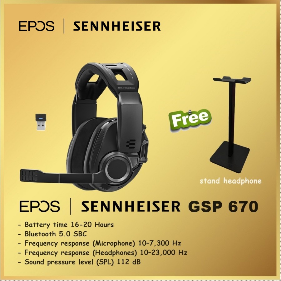 Epos Sennheiser GSP 670 Wireless PC Gaming Headset GSP670