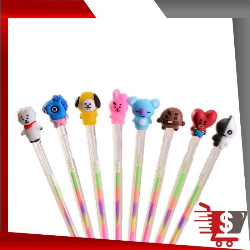 

BPT - S655 Pulpen Warna Warni KPOP / Pena Karakter KPOP / Perlengkapan Sekolah / Stationary