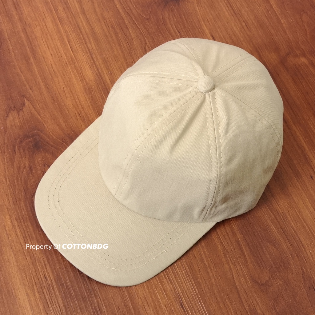 TOPI BASEBALL POLOS CREAM PRIA WANITA UKURAN ALL SIZE BAHAN TWILL COTTON ORGINAL