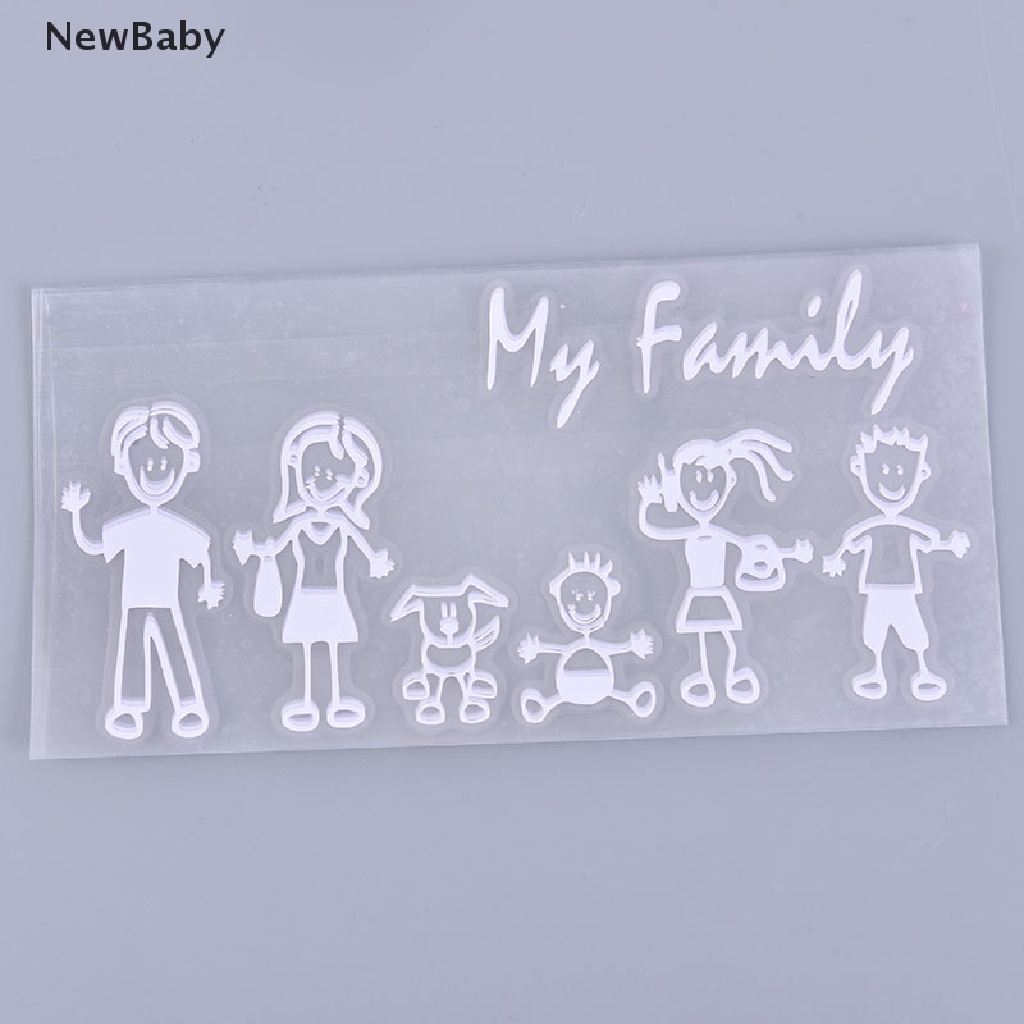 Newsticker Decal Dekorasi Kaca Jendela Mobil Motif Gambar Keluarga Bayi Dan Anjing My Mom